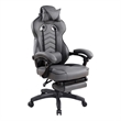 Pemberly Row Reclining PU Leather Executive Lumbar Support Office Chair Grey