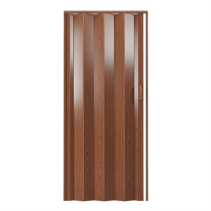 Pemberly Row 48&quot W Double Walled Foldable Heavy Duty Accordion Doors - Walnut