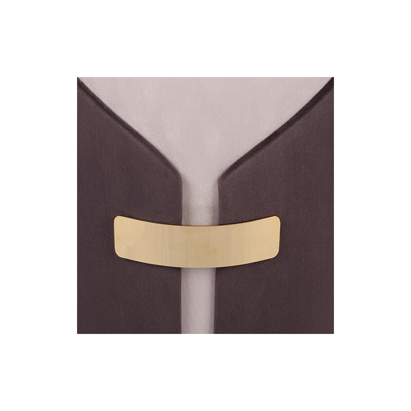 Pemberly Row Two-Toned Ottoman with Storage or Vanity Stool - Brown