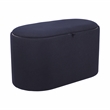 Pemberly Row Storage Ottoman with Reversible Wooden Tray Top - Black