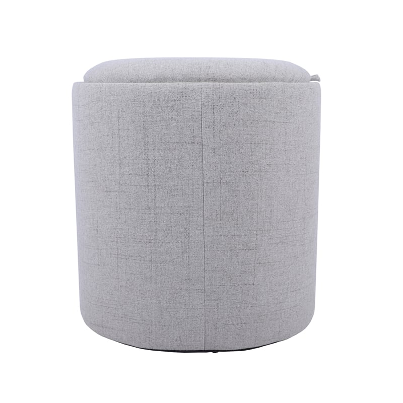 Pemberly Row Storage Ottoman with Reversible Wooden Tray Top - Natural