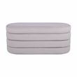 Pemberly Row Contemporary Velvet Ottoman Bench with Storage - Taupe