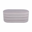 Pemberly Row Contemporary Velvet Ottoman Bench with Storage - Taupe