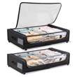 Pemberly Row Set of 2 Under-Bed Rolling Storage Container with Transparent Cover