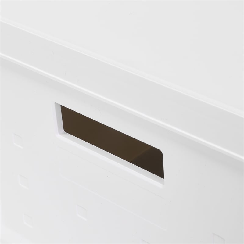 Pemberly Row Set of 2 Stackable Rolling File Boxes with Lids & 10 Hanging Files