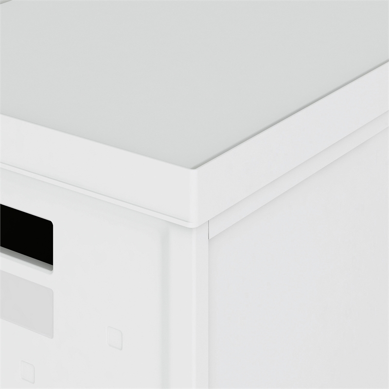 Pemberly Row Set of 2 Stackable Rolling File Boxes with Lids & 10 Hanging Files