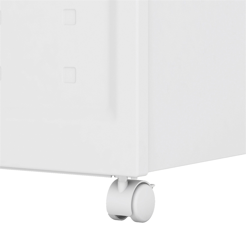 Pemberly Row Set of 2 Stackable Rolling File Boxes with Lids & 10 Hanging Files