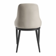 Pemberly Row Armless Taupe Dining Chairs with Black Legs - Set of 2