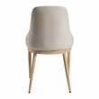 Pemberly Row Armless Taupe Dining Chairs with Wood-Look Legs - Set of 2