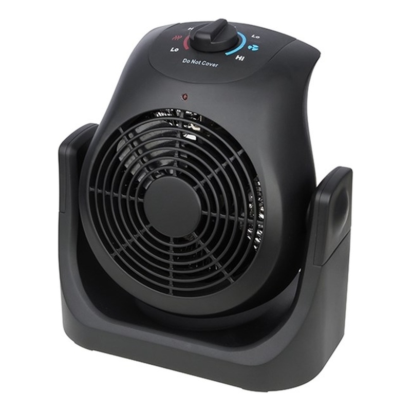 Pemberly Row Contemporary 2-in-1 Portable 1500W Space Heater and Fan