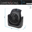 Pemberly Row Contemporary 2-in-1 Portable 1500W Space Heater and Fan