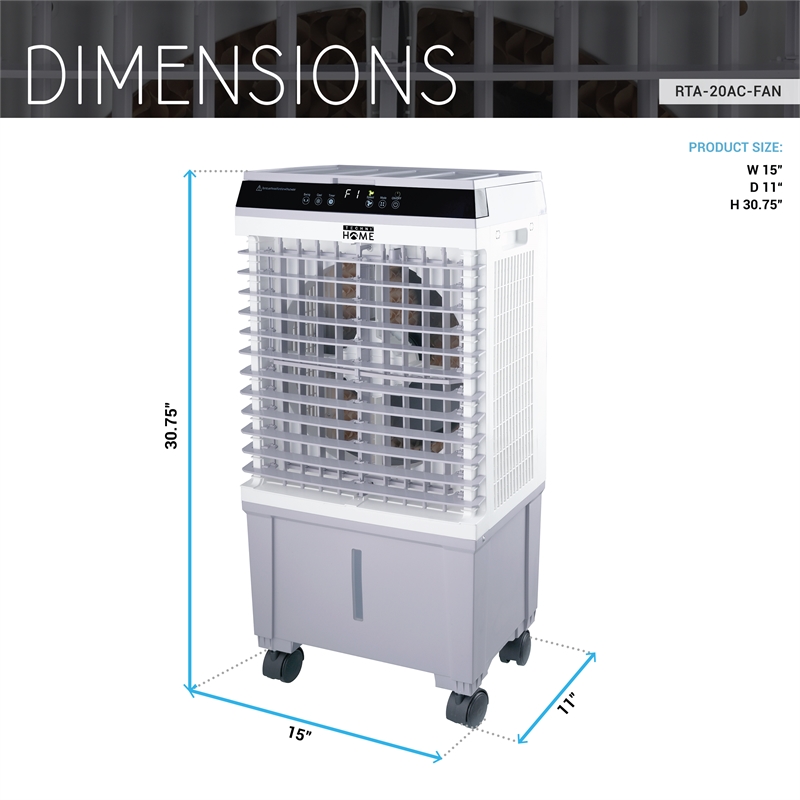 Pemberly Row 3-in-1 Portable Air Cooler - Air Conditioner - Humidifier