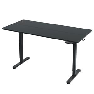 Pemberly Row Contemporary 55&quot W Electric Standing Desk - Black