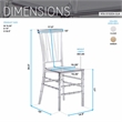 Pemberly Row Stackable Chiavari Style Clear Acrylic Event Chairs - Set of 2