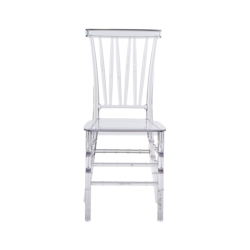 Pemberly Row Stackable Chiavari Style Clear Acrylic Event Chairs - Set of 2