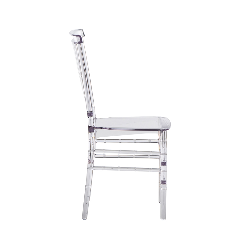 Pemberly Row Stackable Chiavari Style Clear Acrylic Event Chairs - Set of 2