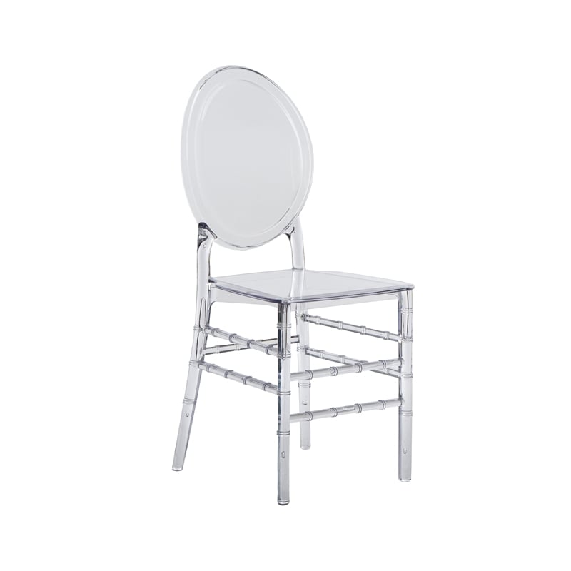 Pemberly Row Stackable Ghost Style Clear Acrylic Event Chairs - Set of 2