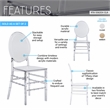 Pemberly Row Stackable Ghost Style Clear Acrylic Event Chairs - Set of 2