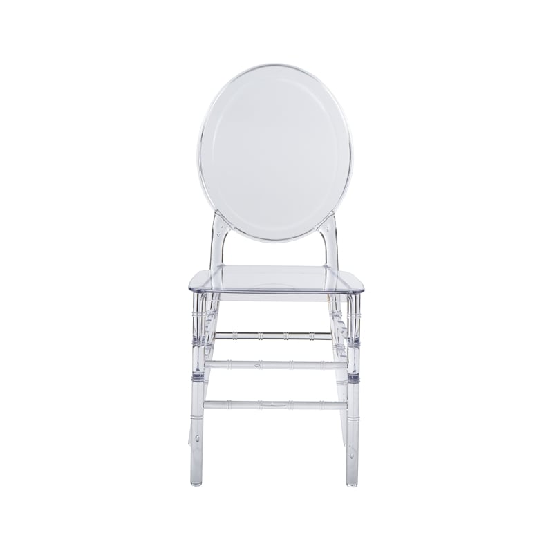 Pemberly Row Stackable Ghost Style Clear Acrylic Event Chairs - Set of 2