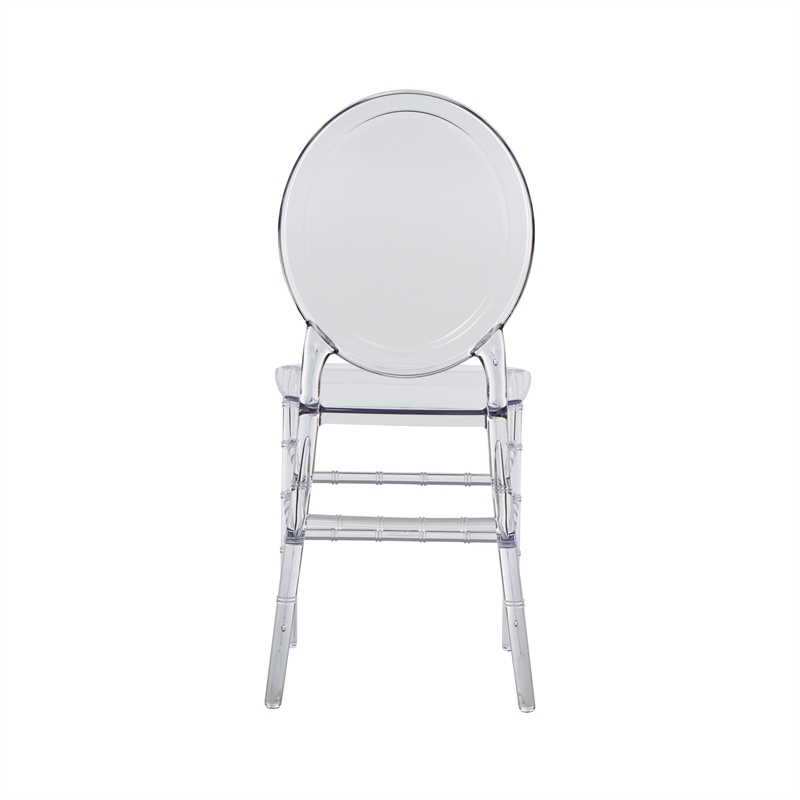 Pemberly Row Stackable Ghost Style Clear Acrylic Event Chairs - Set of 2