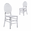 Pemberly Row Stackable Ghost Style Clear Acrylic Event Chairs - Set of 2