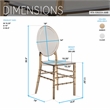 Pemberly Row Stackable Ghost Style Amber Acrylic Event Chairs - Set of 2