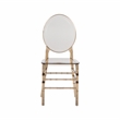 Pemberly Row Stackable Ghost Style Amber Acrylic Event Chairs - Set of 2