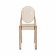 Pemberly Row Stackable Amber Acrylic Ghost Event Chairs - Set of 4