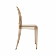 Pemberly Row Stackable Amber Acrylic Ghost Event Chairs - Set of 4
