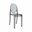 Pemberly Row Stackable Dark Grey Acrylic Ghost Event Chairs - Set of 4