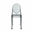 Pemberly Row Stackable Dark Grey Acrylic Ghost Event Chairs - Set of 4