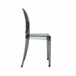 Pemberly Row Stackable Dark Grey Acrylic Ghost Event Chairs - Set of 4