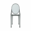 Pemberly Row Stackable Dark Grey Acrylic Ghost Event Chairs - Set of 4