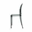 Pemberly Row Stackable Dark Grey Acrylic Ghost Event Chairs - Set of 4