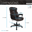 Pemberly Row High-Back Ergonomic Office Chair - Brown Faux Leather