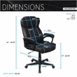 Pemberly Row High-Back Ergonomic Office Chair - Black Faux Leather