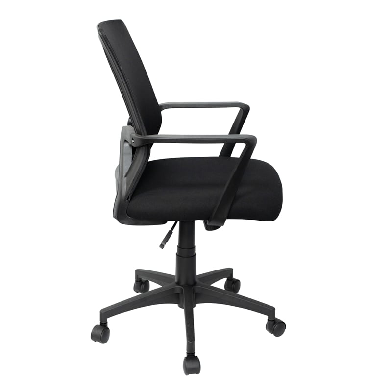 Pemberly Row Ergonomic Black Mesh Office Chair with Adjustable Height