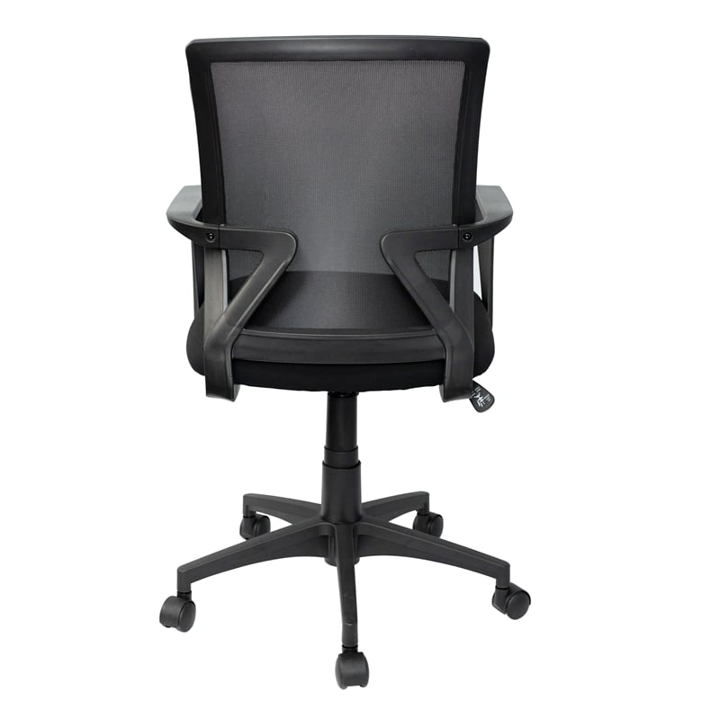 Pemberly Row Ergonomic Black Mesh Office Chair with Adjustable Height