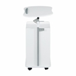 Pemberly Row White Rolling Laptop Cart - Adjustable Height Desk with Storage