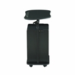 Pemberly Row Black Rolling Laptop Cart - Adjustable Height Desk with Storage