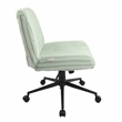 Pemberly Row Soft & Luxurious Plush Material Green Criss Cross Chair