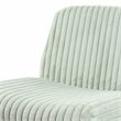 Pemberly Row Soft & Luxurious Plush Material Green Criss Cross Chair