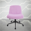 Pemberly Row Soft & Luxurious Plush Material Purple Criss Cross Chair