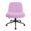 Pemberly Row Soft & Luxurious Plush Material Purple Criss Cross Chair