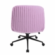 Pemberly Row Soft & Luxurious Plush Material Purple Criss Cross Chair