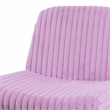 Pemberly Row Soft & Luxurious Plush Material Purple Criss Cross Chair