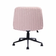 Pemberly Row Soft & Luxurious Plush Material Pink Criss Cross Chair