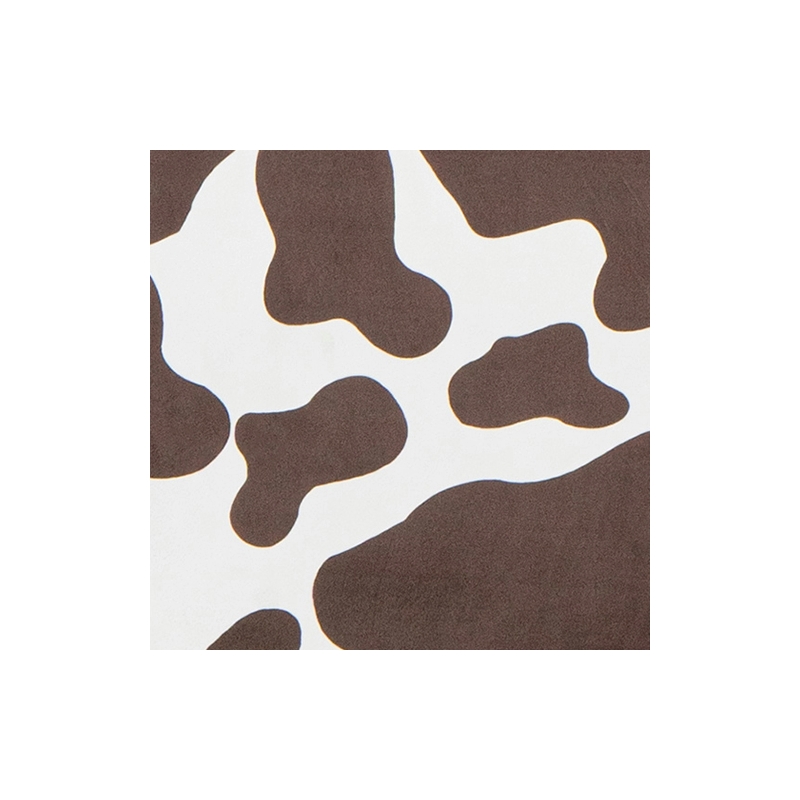 Pemberly Row Contemporary Brown COW Pattern Printed Gaming Chair