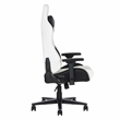 Pemberly Row Contemporary White Gaming Chair with Magnetic Neck Pillow
