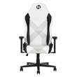 Pemberly Row Contemporary White Gaming Chair with Magnetic Neck Pillow